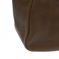 Pre Owned Prada Brown Leather Vitello Daino Tote Bag