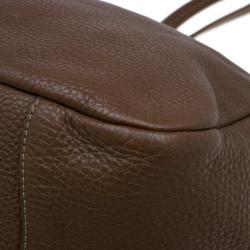 Pre Owned Prada Brown Leather Vitello Daino Tote Bag