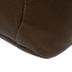 Pre Owned Prada Brown Leather Vitello Daino Tote Bag