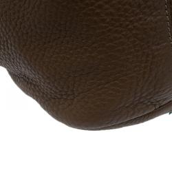 Pre Owned Prada Brown Leather Vitello Daino Tote Bag