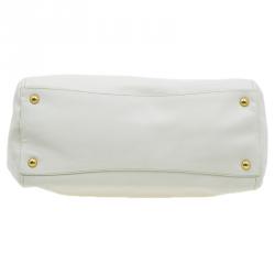 Pre Owned Prada Cream Saffiano Leather Sacca 2 Manici Tote Bag