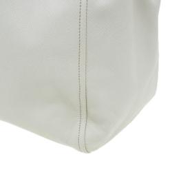 Pre Owned Prada Cream Saffiano Leather Sacca 2 Manici Tote Bag