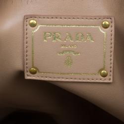 Pre Owned Prada Cream Saffiano Leather Sacca 2 Manici Tote Bag