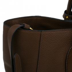 Pre Owned Prada Tobacco Vitello Daino Leather Shopper Tote Bag