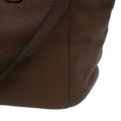 Pre Owned Prada Tobacco Vitello Daino Leather Shopper Tote Bag