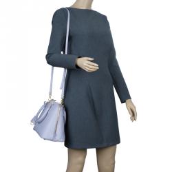 Pre Owned Prada Lilac Saffiano Lux Leather Medium Vernice Promenade Top Handle Bag