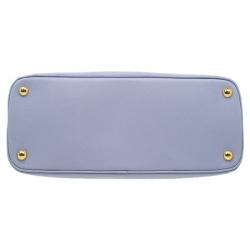 Pre Owned Prada Lilac Saffiano Lux Leather Medium Vernice Promenade Top Handle Bag