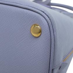 Pre Owned Prada Lilac Saffiano Lux Leather Medium Vernice Promenade Top Handle Bag