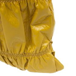 مملوكة مسبقًا حقيبة كلتش برادا غوفر شيرد جلد أصفر لامع