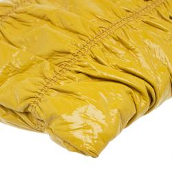 مملوكة مسبقًا حقيبة كلتش برادا غوفر شيرد جلد أصفر لامع