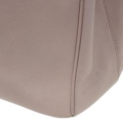 Pre Owned Prada Blush Pink Saffiano Lux Leather Large Double Zip Tote