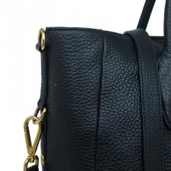 Pre Owned حقيبة شوبر برادا جلد فيتيلو ديانو أسود