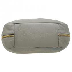 Pre Owned Prada Beige Vitello Daino Double Zip Pocket Hobo