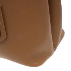 Pre Owned Prada Brown City Calf Leather Double Handle Tote