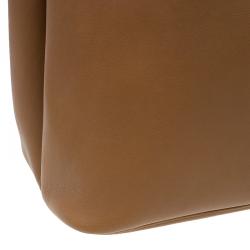 Pre Owned Prada Brown City Calf Leather Double Handle Tote