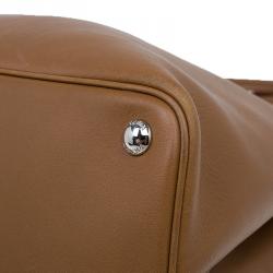 Pre Owned Prada Brown City Calf Leather Double Handle Tote