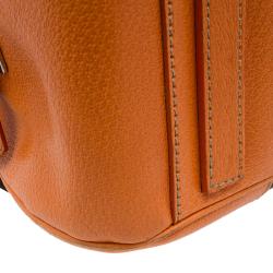 Prada Bi Color Leather and Canvas Bowling Bag