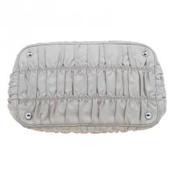 Pre Owned Prada Pomice Gaufre Tessuto Nylon Shopping Tote