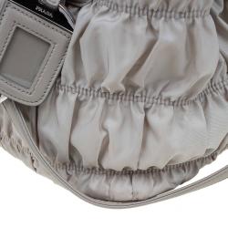 Pre Owned Prada Pomice Gaufre Tessuto Nylon Shopping Tote