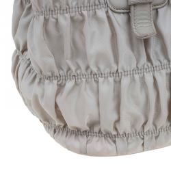 Pre Owned Prada Pomice Gaufre Tessuto Nylon Shopping Tote