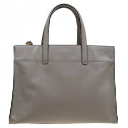 Pre Owned Prada Beige Saffiano Soft Leather Tote Bag