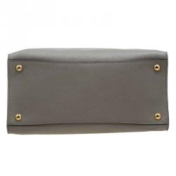 Pre Owned Prada Beige Saffiano Soft Leather Tote Bag