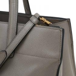 Pre Owned Prada Beige Saffiano Soft Leather Tote Bag