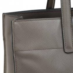 Pre Owned Prada Beige Saffiano Soft Leather Tote Bag