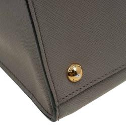 Pre Owned Prada Beige Saffiano Soft Leather Tote Bag