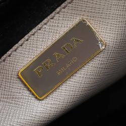 Pre Owned Prada Beige Saffiano Soft Leather Tote Bag