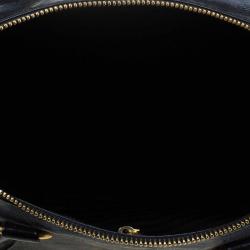 Pre Owned Prada Black Vitello Shine Leather East West Bauletto Bag