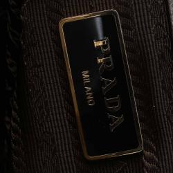 Pre Owned Prada Grey Saffiano Lux Leather Large Tote