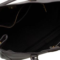 Pre Owned Prada Grey Saffiano Lux Leather Large Tote