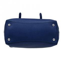 Pre Owned Prada Royal Blue Saffiano Soft leather Shopping Tote