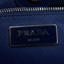 Pre Owned Prada Royal Blue Saffiano Soft leather Shopping Tote