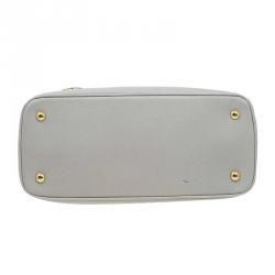 Pre Owned Prada Light Green Saffiano Lux Leather Small Tote