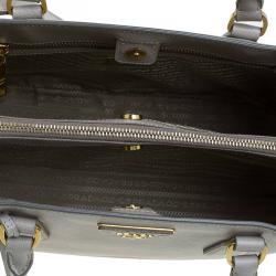 Pre Owned Prada Light Green Saffiano Lux Leather Small Tote