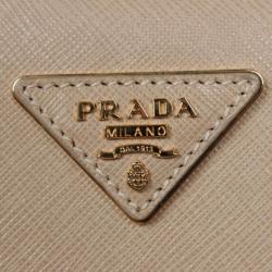 Pre Owned Prada Beige Sabbia Saffiano Lux Leather Executive Tote Bag