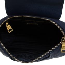 Pre Owned Prada Blue Nylon/Saffiano Leather Crossbody Bag