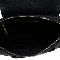 Pre Owned Prada Black Nylon/Saffiano Leather Crossbody Bag