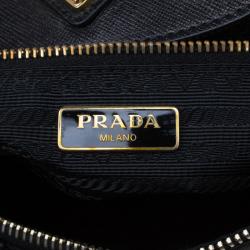 Pre Owned Prada Black Nylon/Saffiano Leather Crossbody Bag