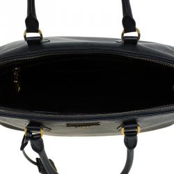 Pre Owned Prada Black Saffiano Lux Leather Large Double-zip Tote