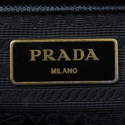 Pre Owned Prada Black Saffiano Lux Leather Large Double-zip Tote