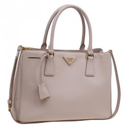 Pre Owned Prada Blush Pink Saffiano Lux Leather Small Tote