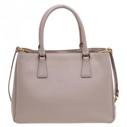 Pre Owned Prada Blush Pink Saffiano Lux Leather Small Tote