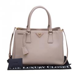 Pre Owned Prada Blush Pink Saffiano Lux Leather Small Tote