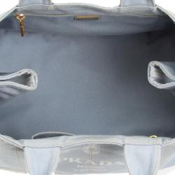 Prada Grey Canvas Tote Bag