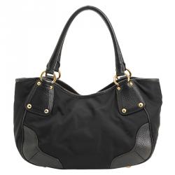 Pre Owned Prada Black Nylon Tote