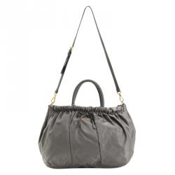 Pre Owned Prada Grey Nylon Shoulder Bag