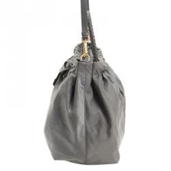 Pre Owned Prada Grey Nylon Shoulder Bag